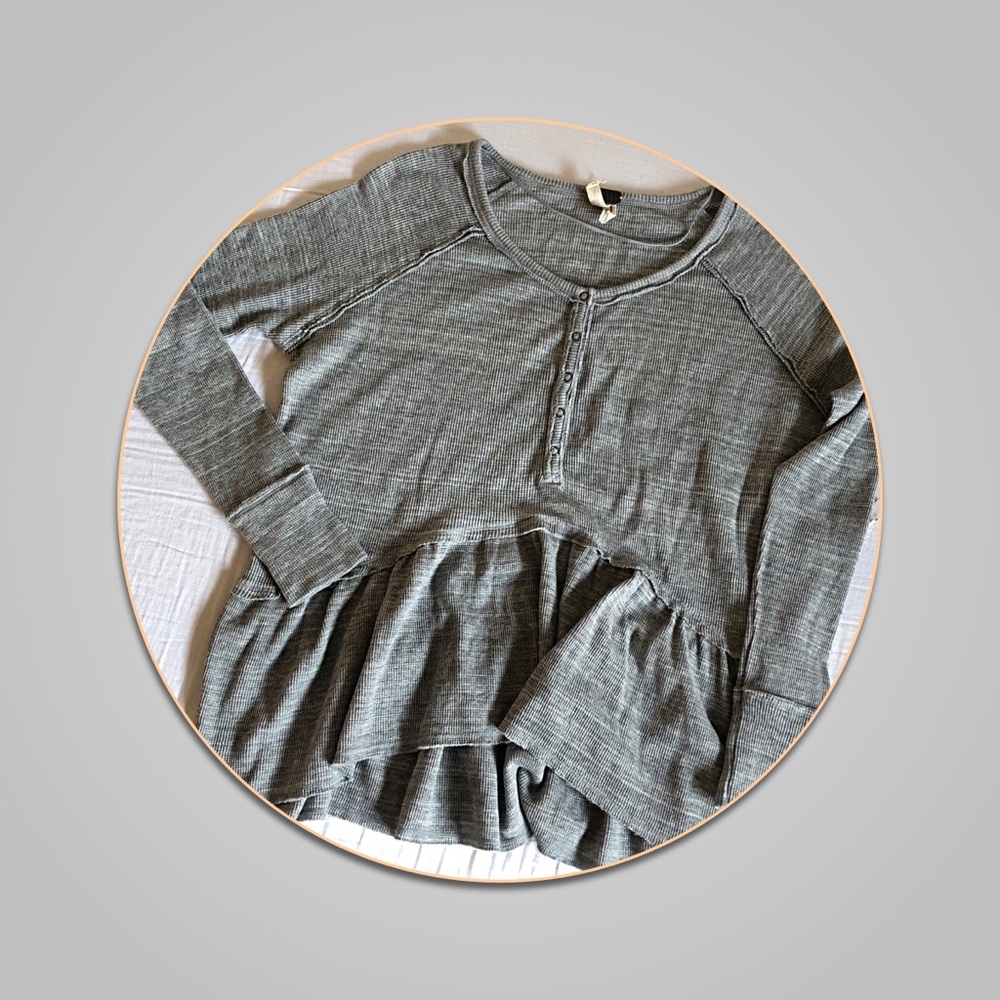 Long Sleeve Thermal Peplum